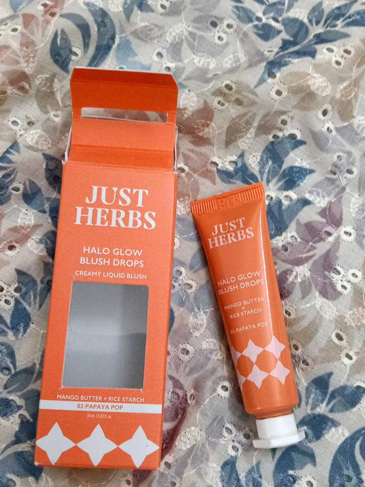 Just Herbs Halo Glow Blush Drops &#34;02 Papaya Pop&#34;
