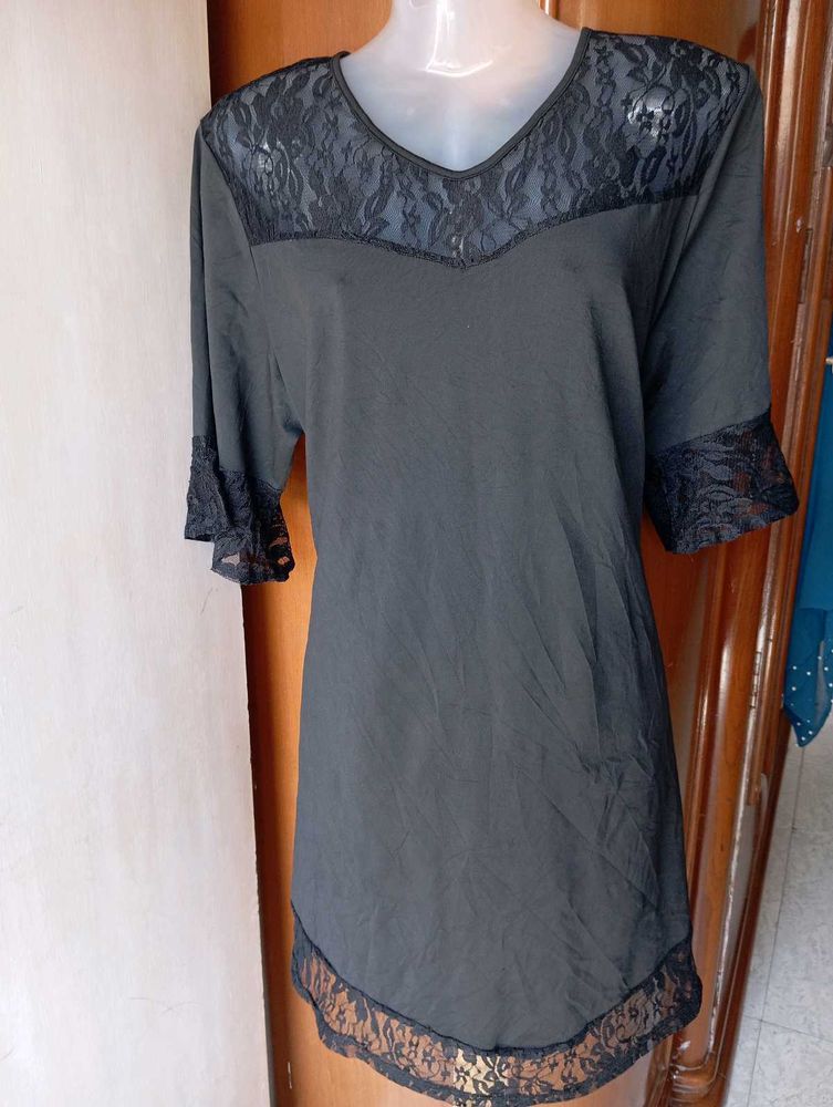 Elegant Black Lace Top