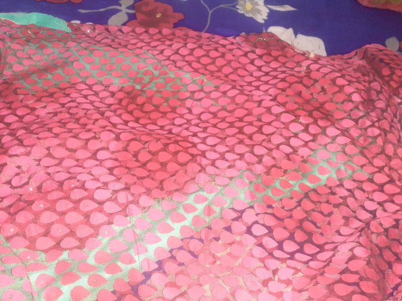 maroon  jati work saree