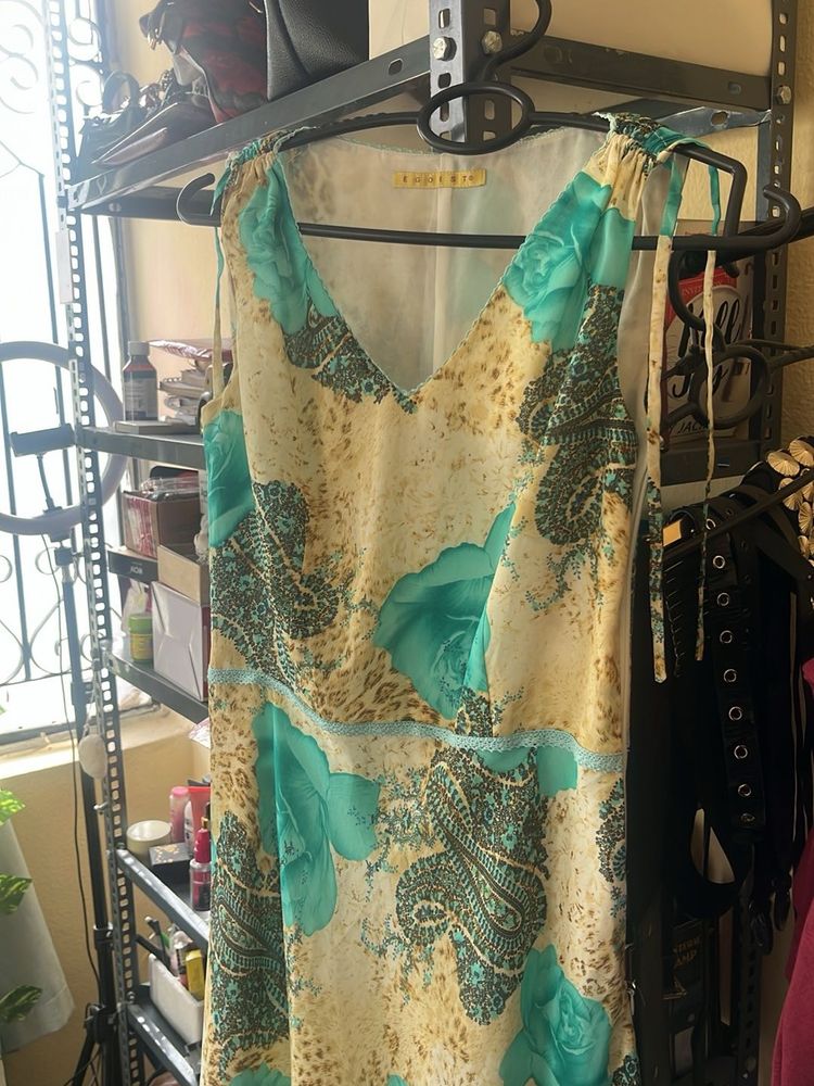 Floral Print V-Neck Dress