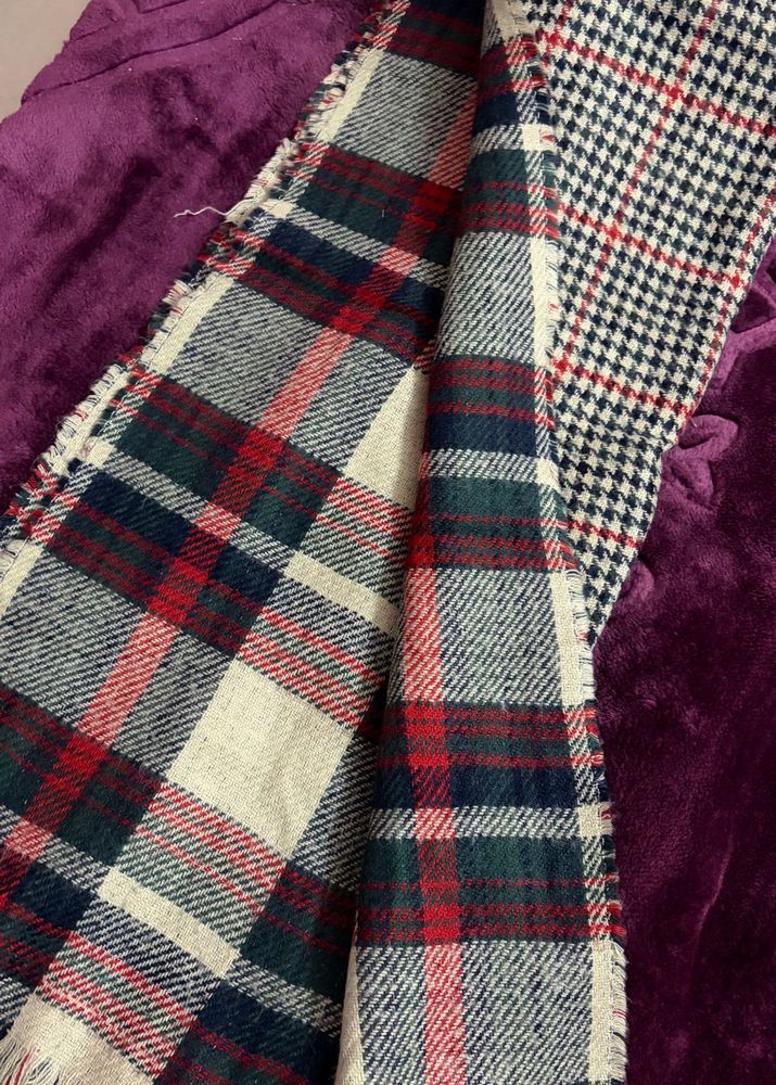 Stylish Plaid &amp; Houndstooth Scarf