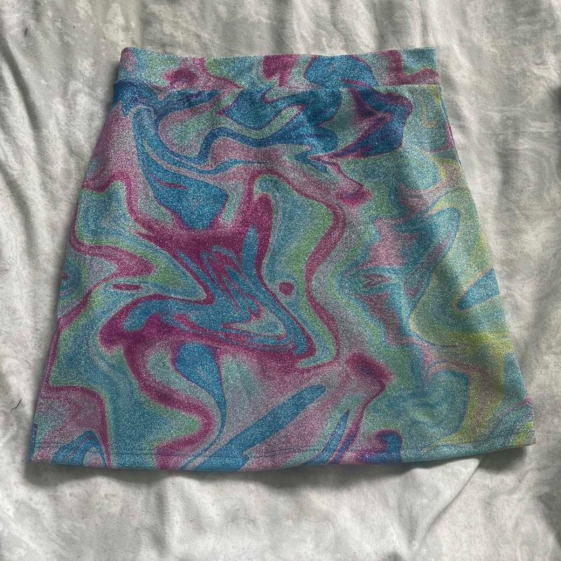 Colorful Mini shimmer sparkle Skirt