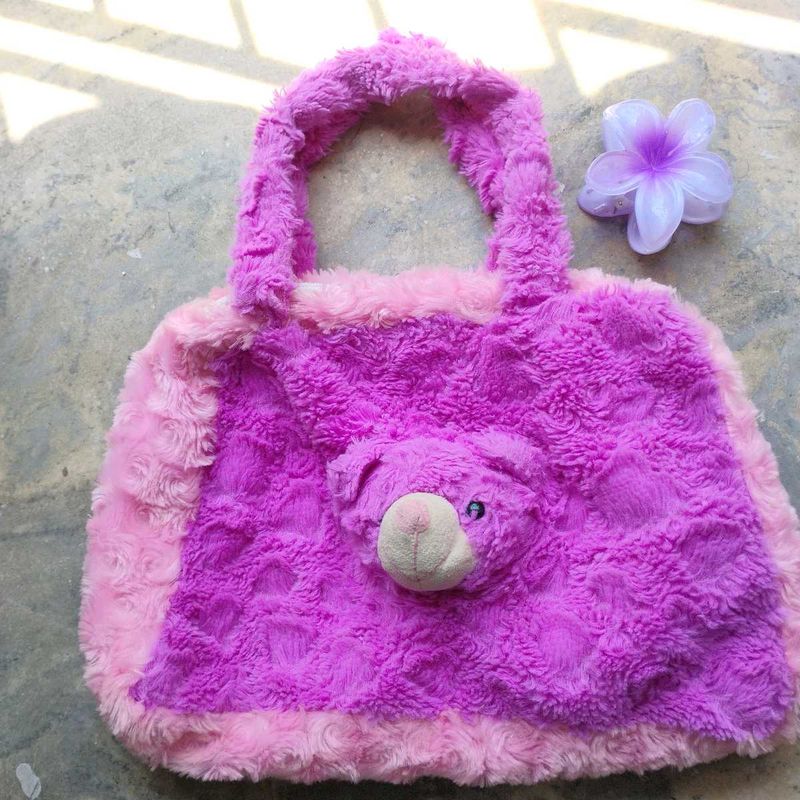 💜 Pink Teddy Bear Bag ✨