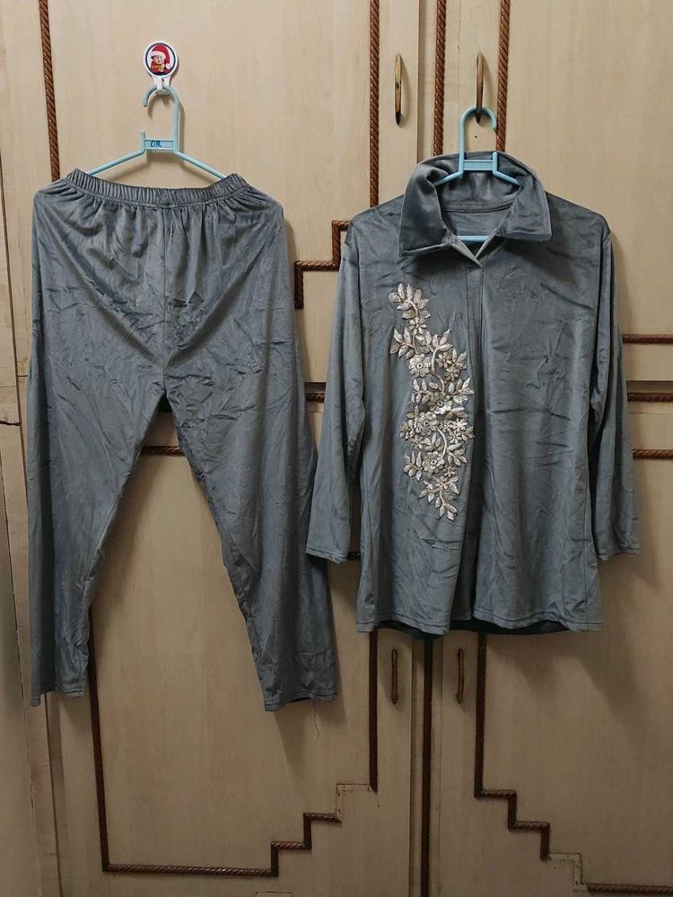 Elegant Embroidered Lounge Set