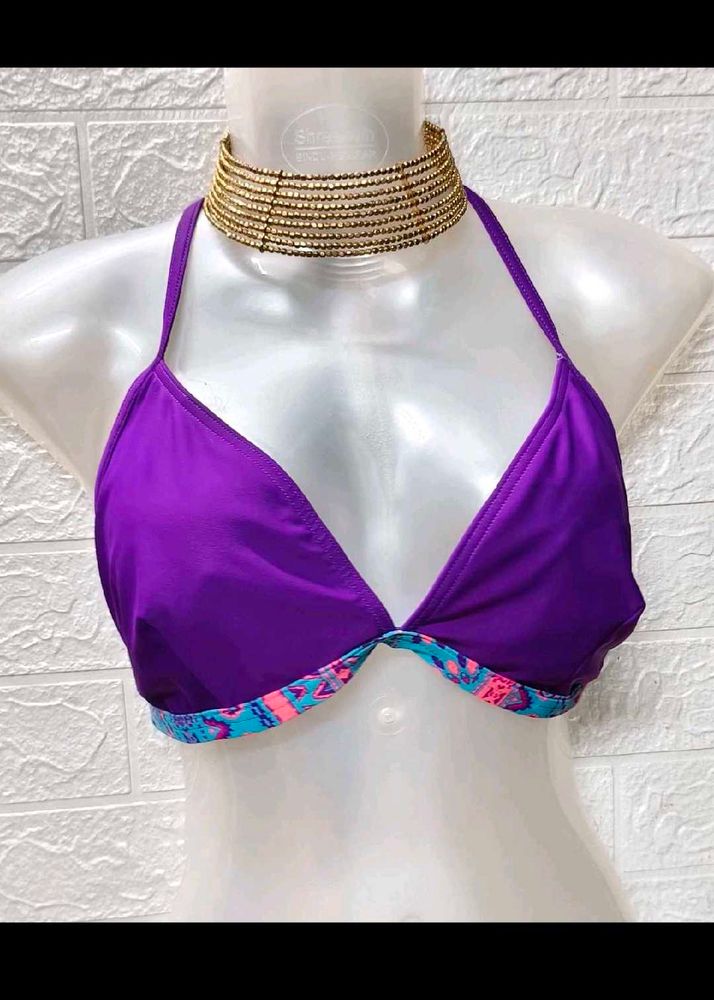 Purple Bikini Top chest size 34 to 36 inches
