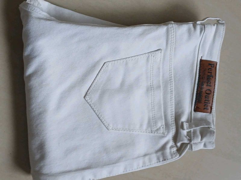 Perfect Outlet White Denim Bootcut Jeans