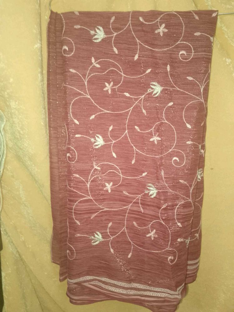 Floral Embroidered Saree