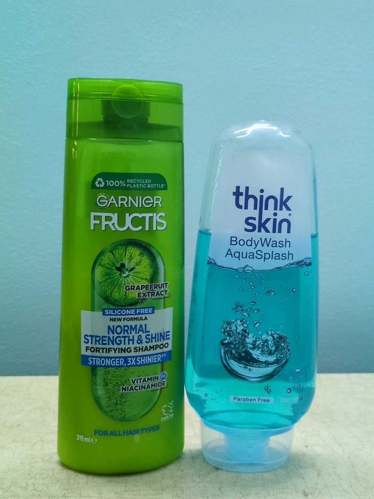 Garnier Shampoo And Think Skin Body Wash