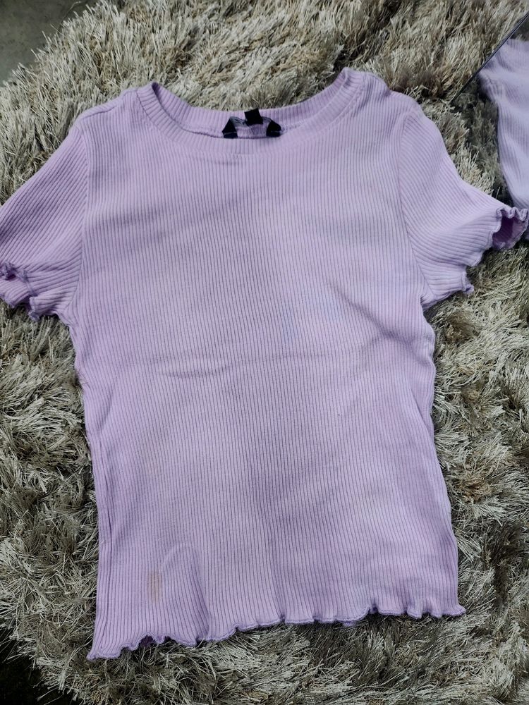 Lavender Ruched Crop Top