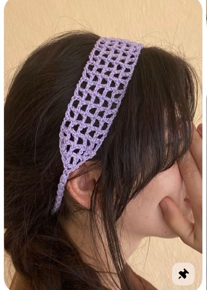 Crochet Lavender Headband
