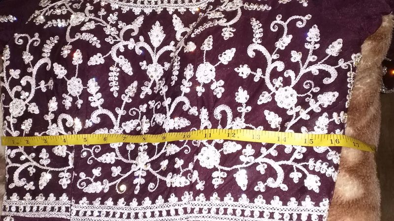 Pakistani Sharara Set..Maroon Colour net Embroider