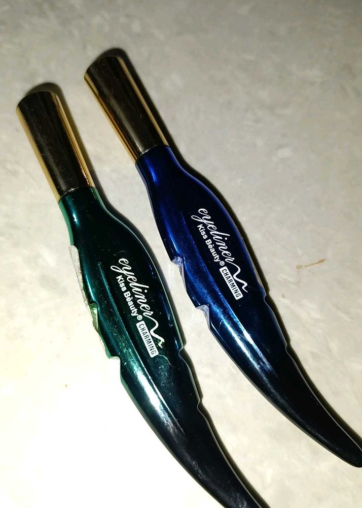KISS BEAUTY GREEN AND BLUE SKETCH EYELINERS