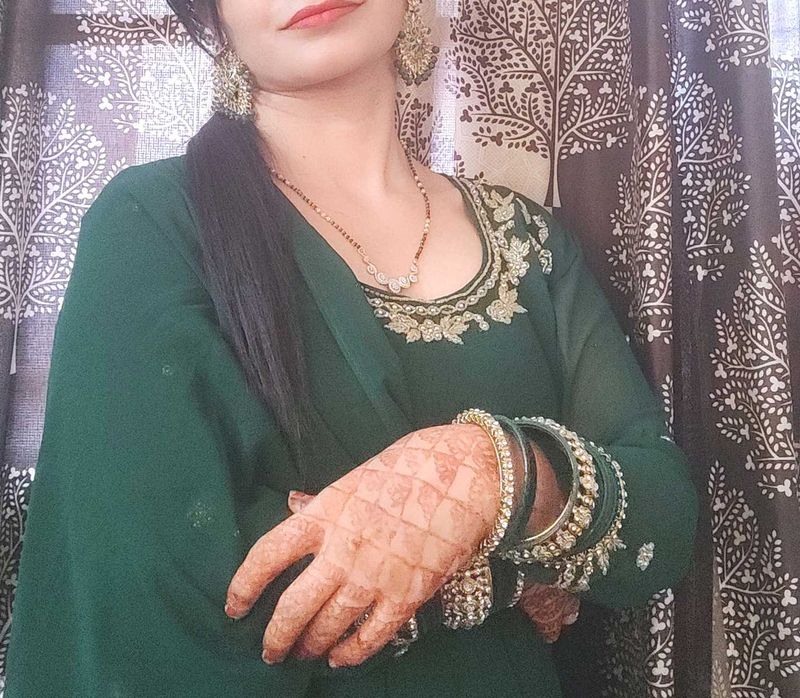 Emerald Green Embroidered Salwar Kameez