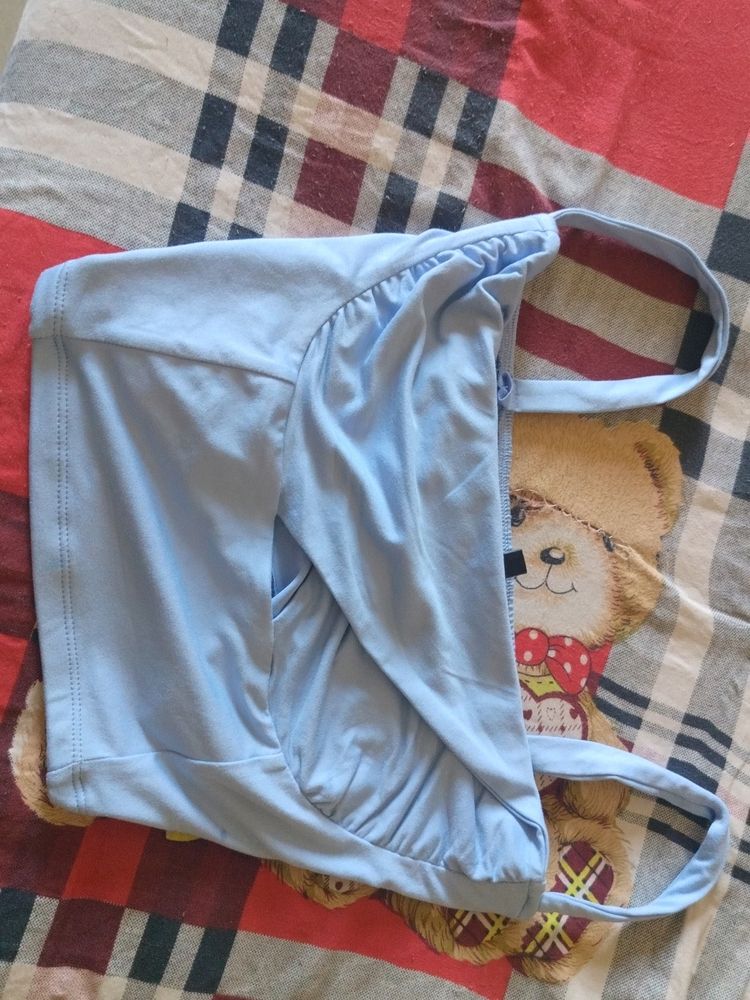 Blue Crop Top