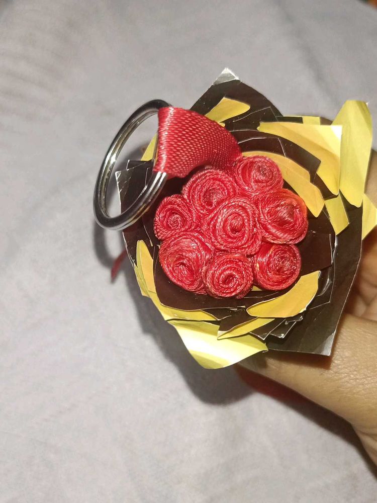 Rose Bouquet Keychain