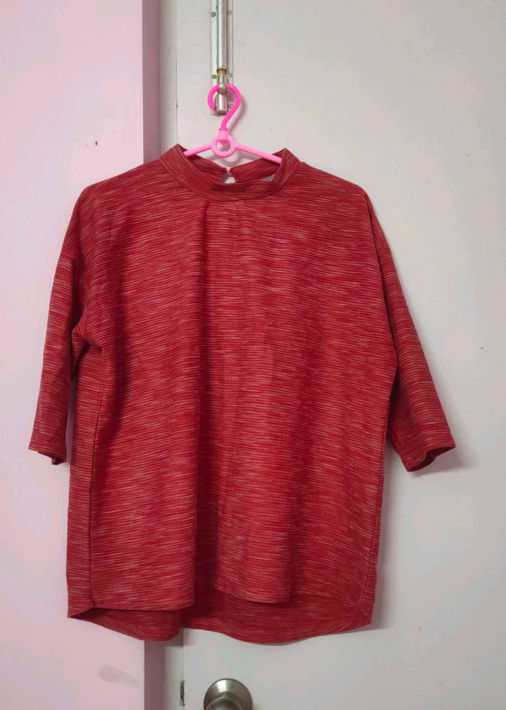 Red 3/4 Sleeve Top