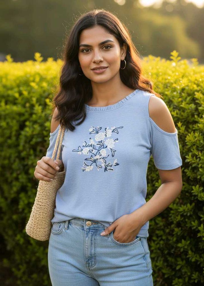 Floral Cold Shoulder Top