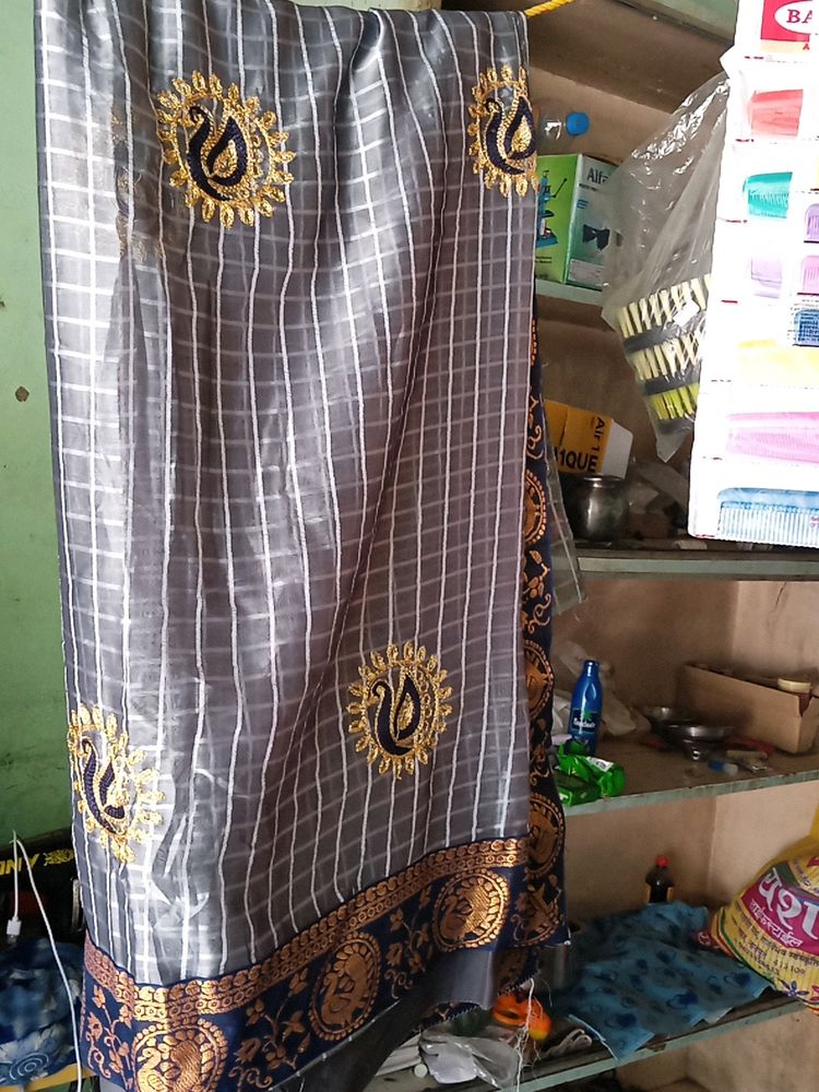 New Grey Colour Sari