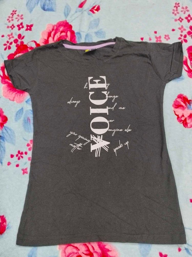 Black Graphic Print T-Shirt