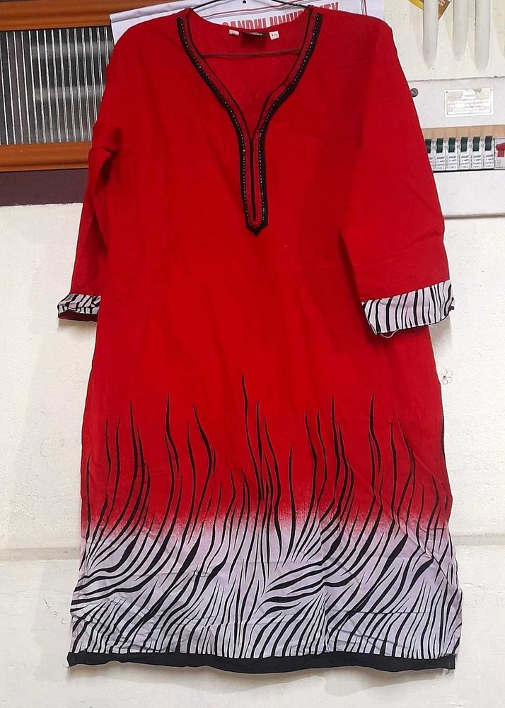 Short Red Kurthi