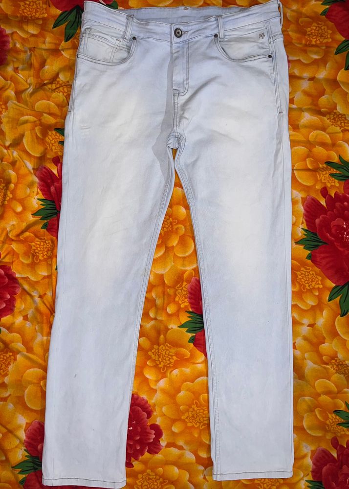 Mufti Brand Ocean Blue Jeans For Men Length 43 Inch