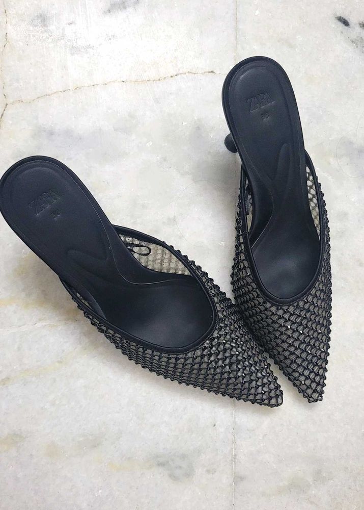 Zara Mesh Heels