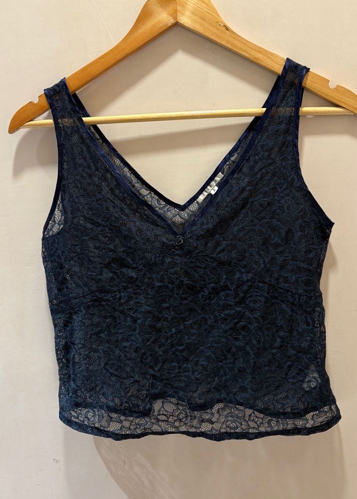 Elegant Lace V-Neck  Top