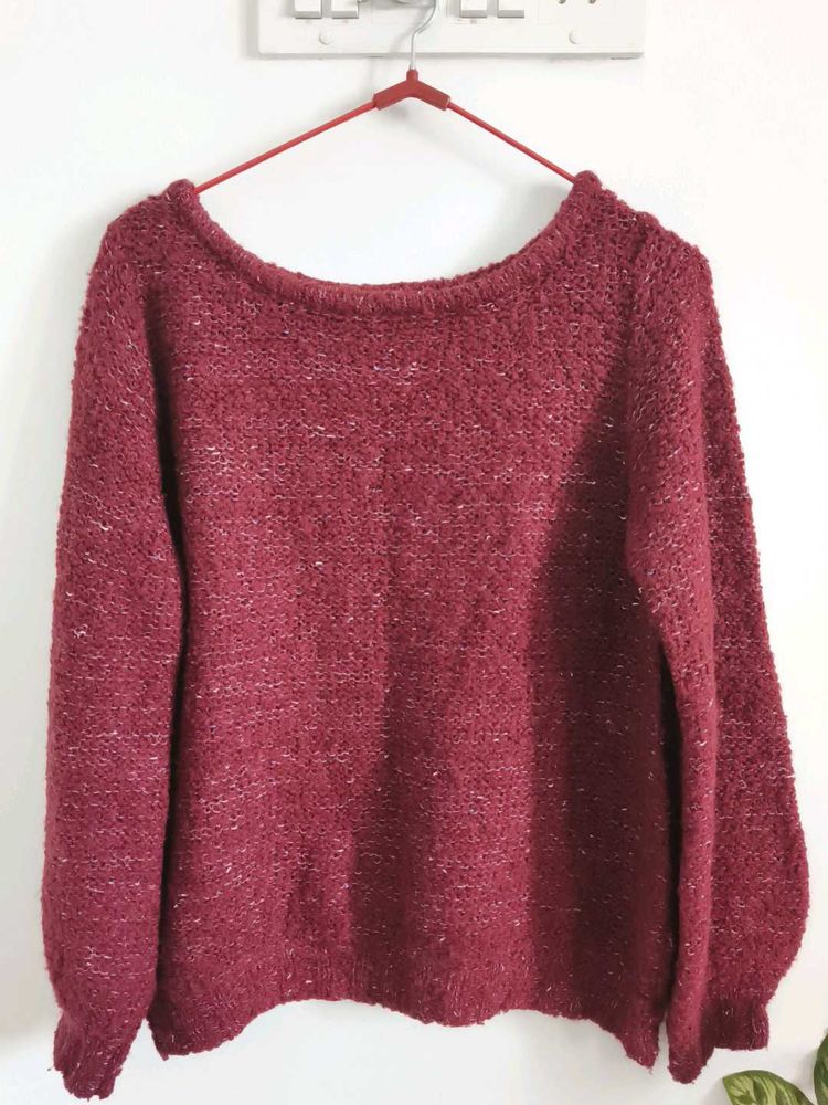 Maroon Knit Sweater