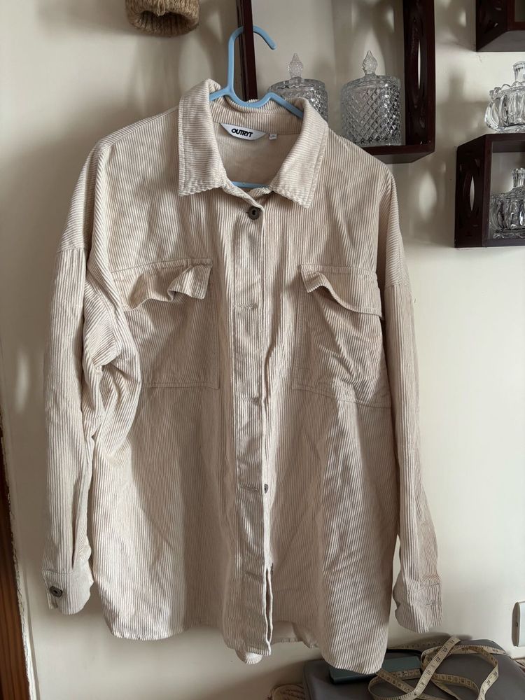 Oversized Corduroy Shirt Jacket