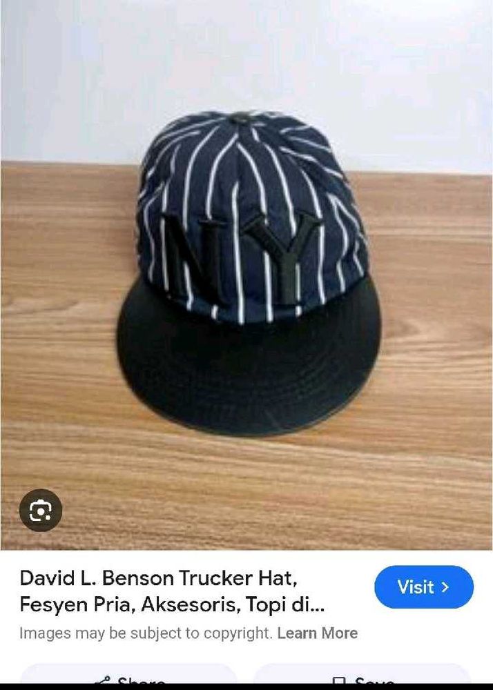 NY Striped Trucker Hat