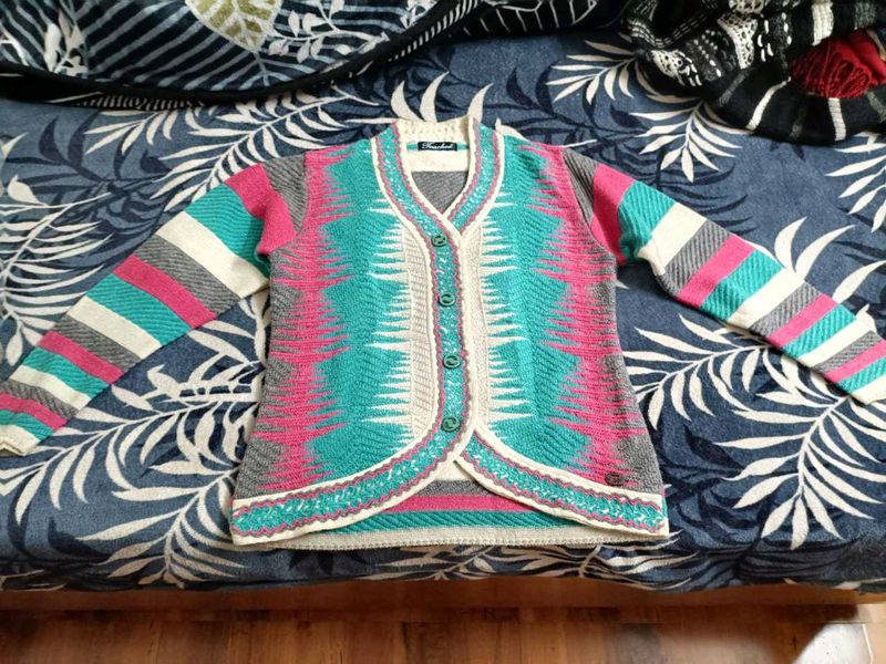 Colorful Knit Cardigan