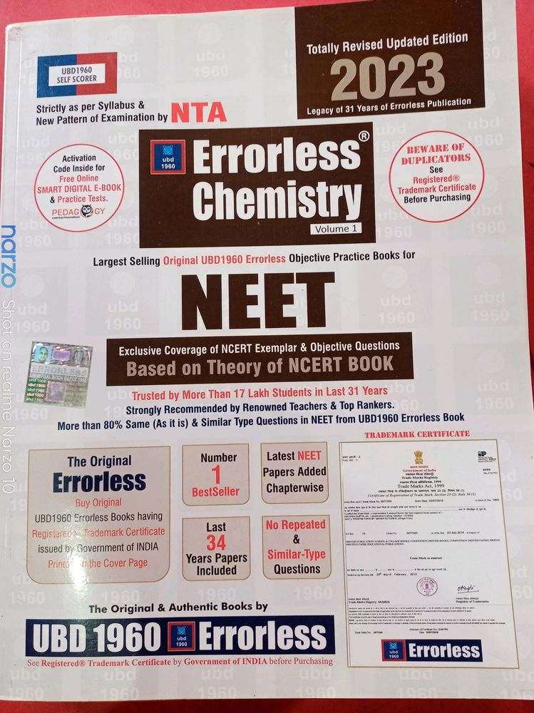 Chemistry Part 1 Error Less Book