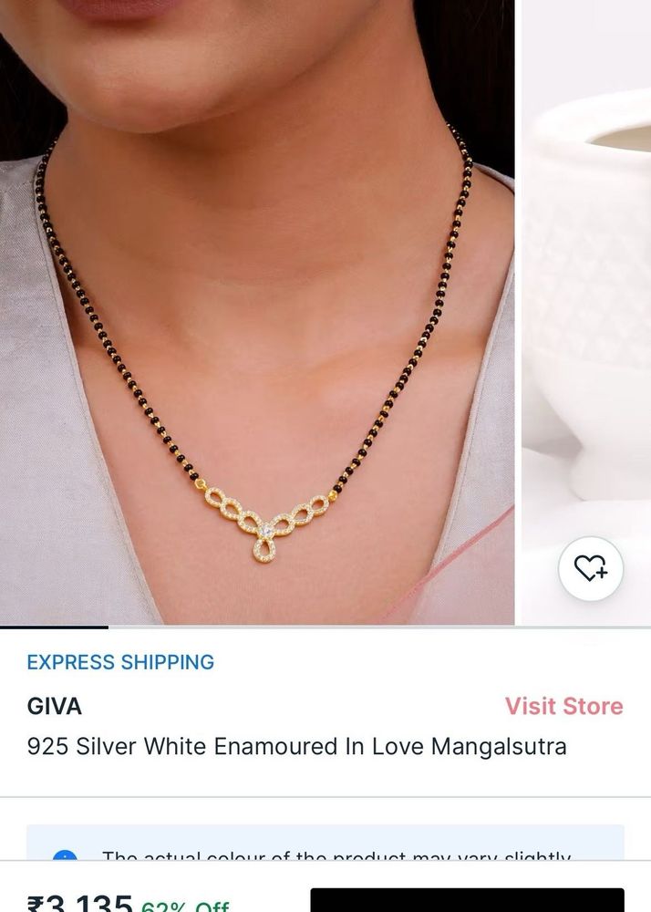 Golden emaoured in Love mangalsutra