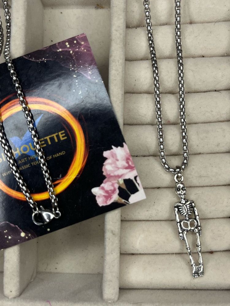 anti-tarnished Skeleton necklace