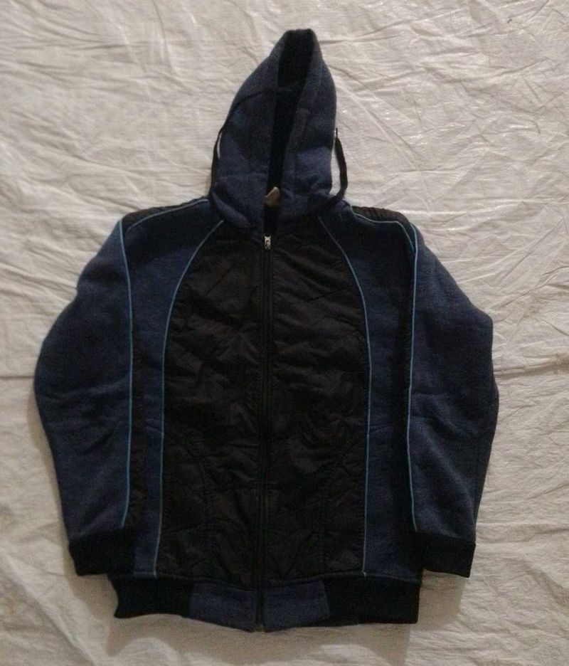 Navy &amp; Black Zip-Up Hoodie