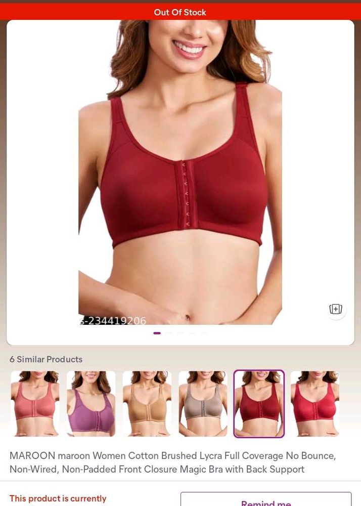 Maroon Bra pack of 3