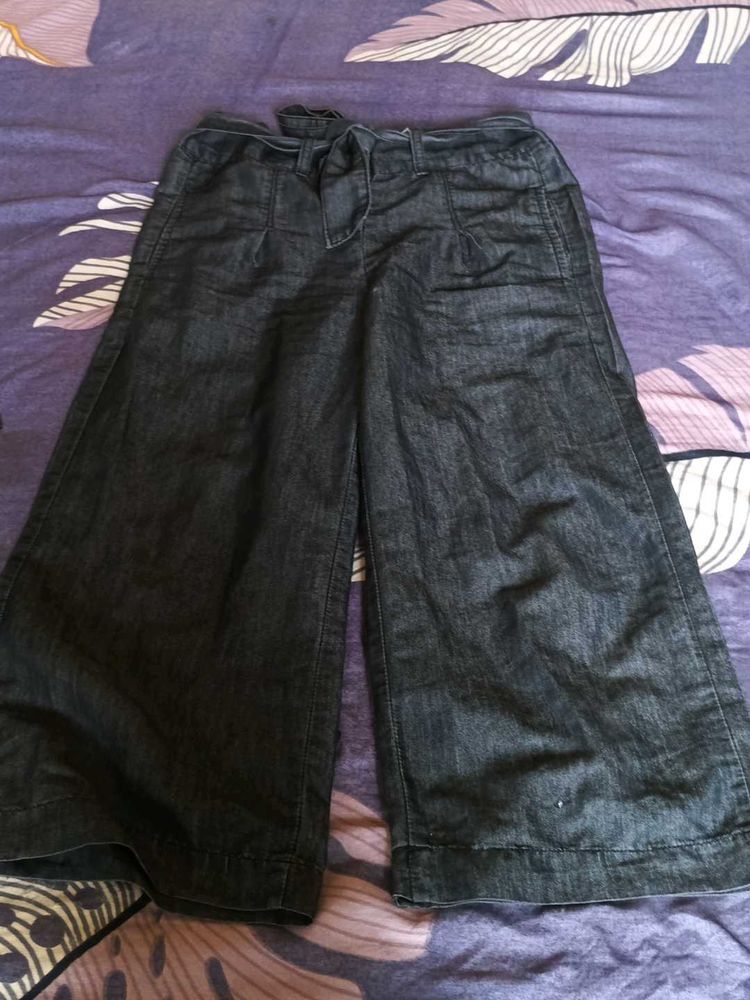Wide Leg Denim Pants