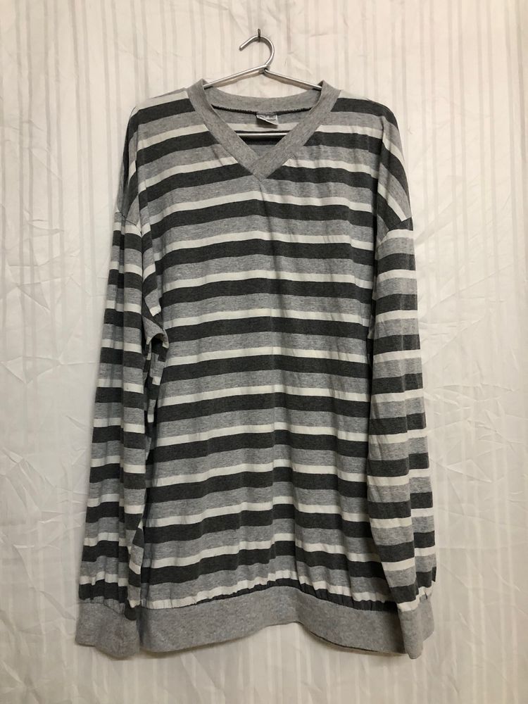 New Men Grey Long Sleeve T Shirt