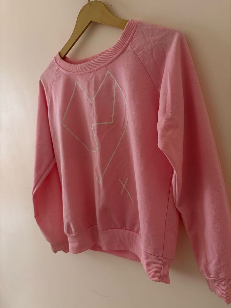 Cute Pink Graphic Sweatshirt