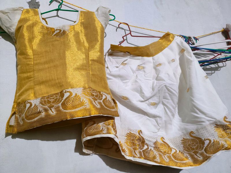 Tradtional Kerala Dress Long Skirt And Blouse