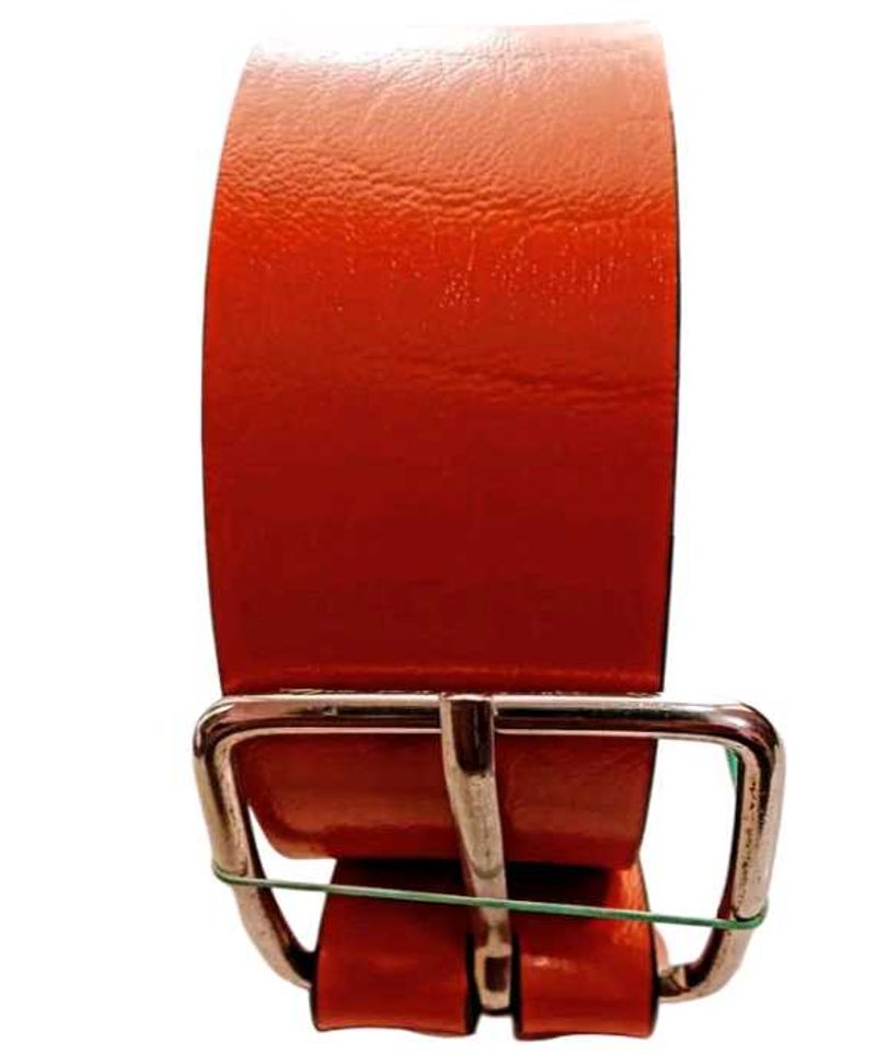Orange Leather Belt