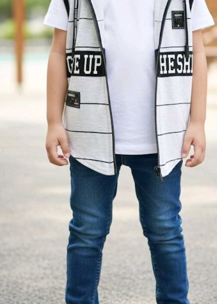 Boys Denim Jeans with Trendy Vest
