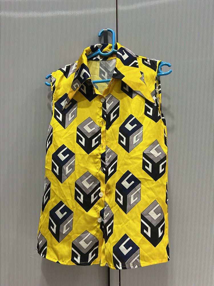 Yellow Geometric Top