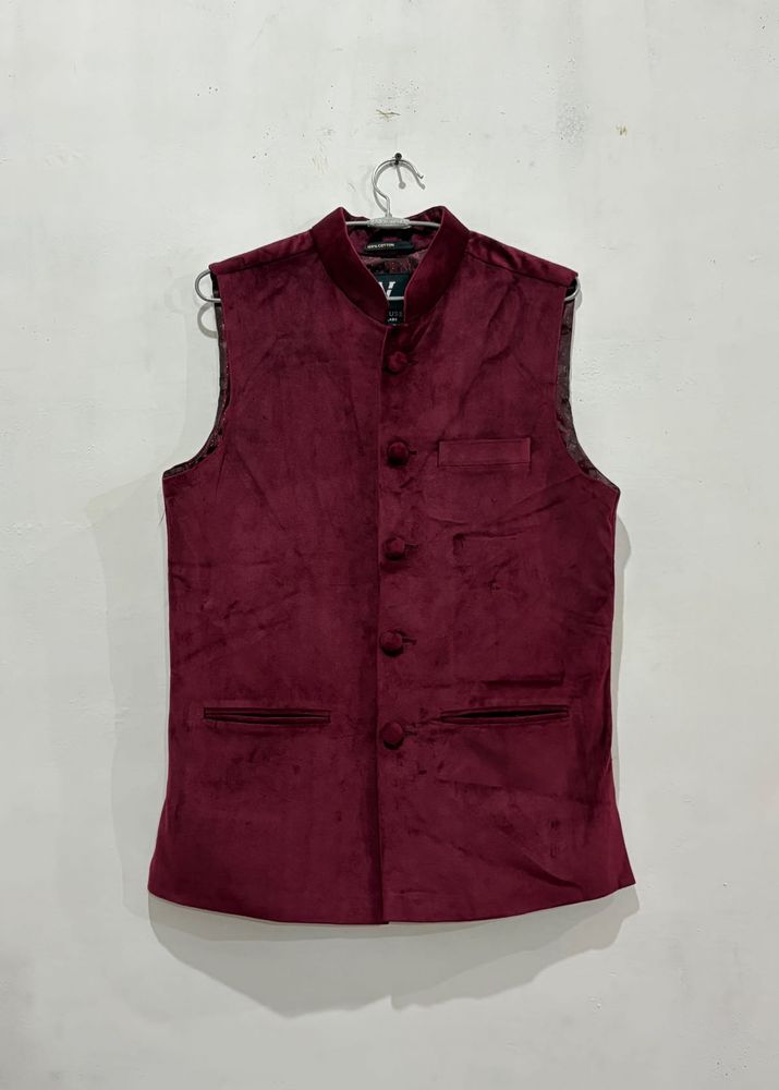 Maroon Velvet Waistcoat