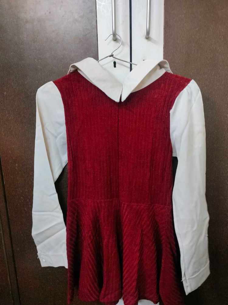 Maroon Mini Dress