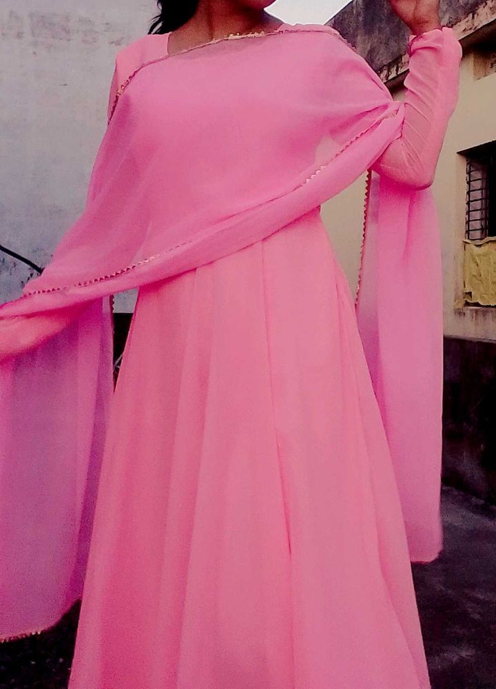 Pink Anarkali Suit