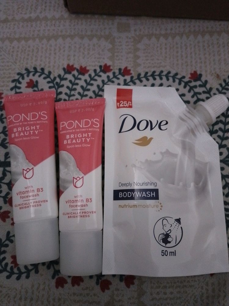 COMBO DOVE BODYWASH &amp; POND&#39;S FACEWASH