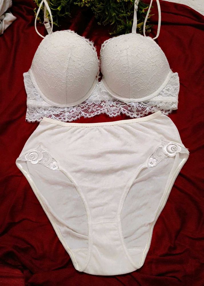 White Lace Bra &amp; Panty Set