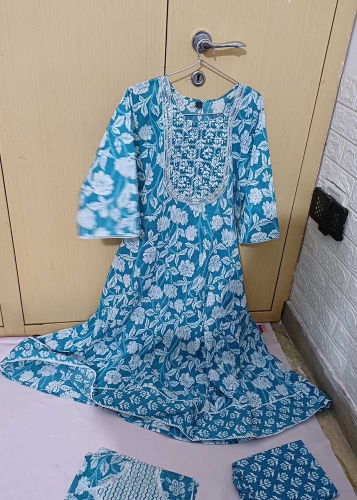 Floral Print Anarkali Kurta