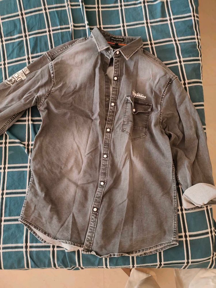 Grey Denim Shirt